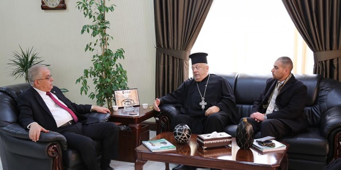 رئيس جامعة الزيتونة الأردنية يستقبل رئيس مركز التعايش الديني