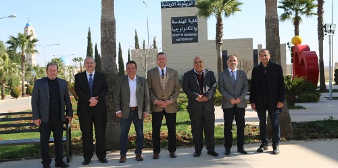 وفد من اتحاد المهندسين العرب يزور جامعة الزيتونة الأردنية